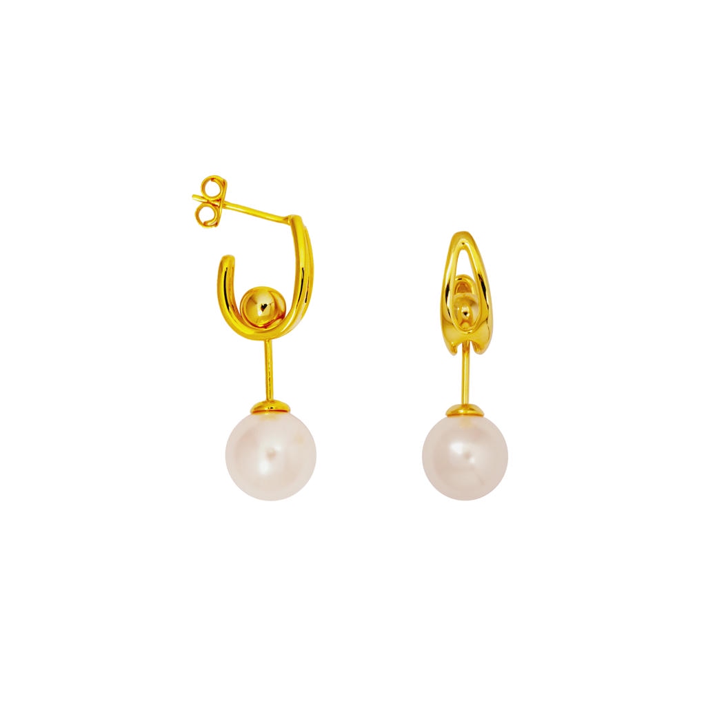 Irregular Hanging Pearl Drop Earrings