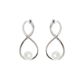 Twisted Inlaid Pearl Drop Earrings1