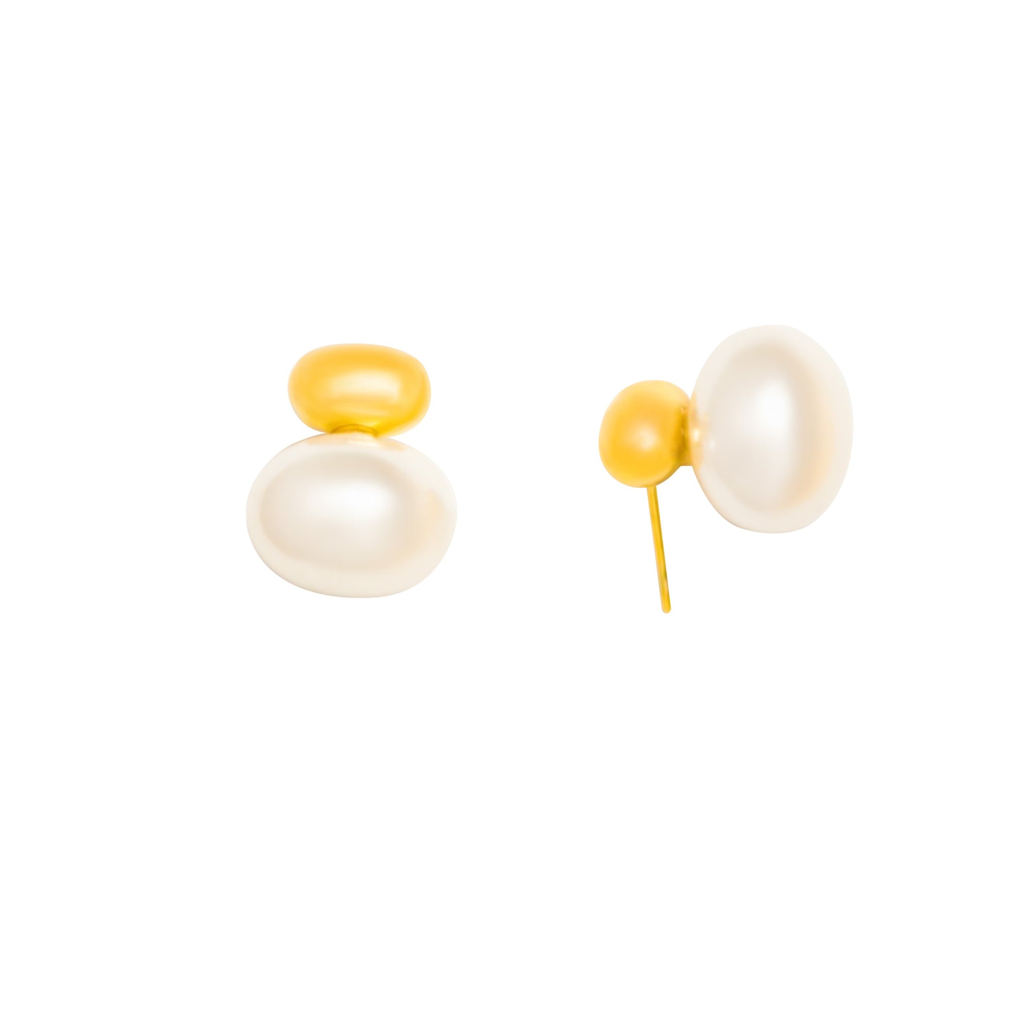 Vintage Single Pearl Stud Earrings