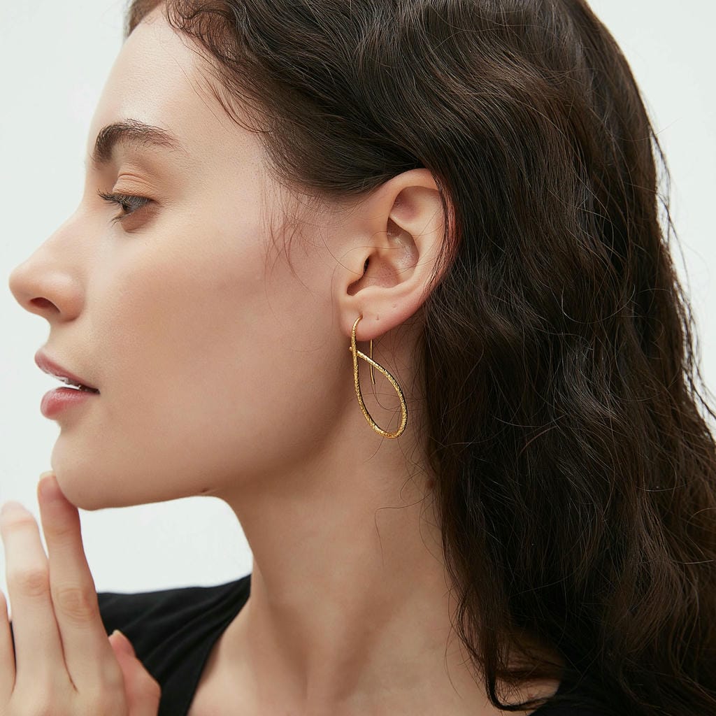 Irregular Line Simple Hollow Earrings