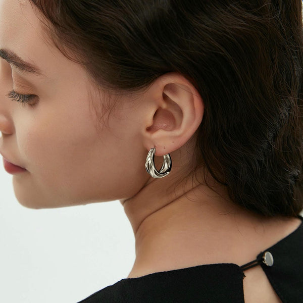 Irregular Plated Hollow Geometric Earrings