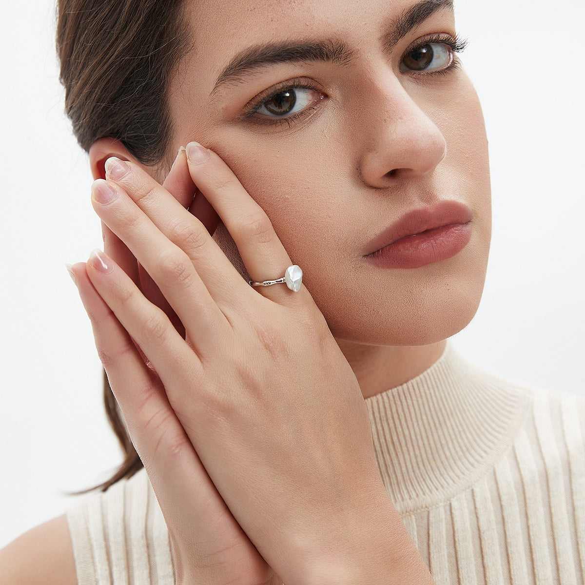 Minimalist Baroque Pearl Ring6