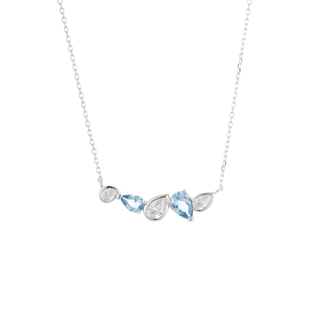 Waterdrop Five-Stone Necklace1