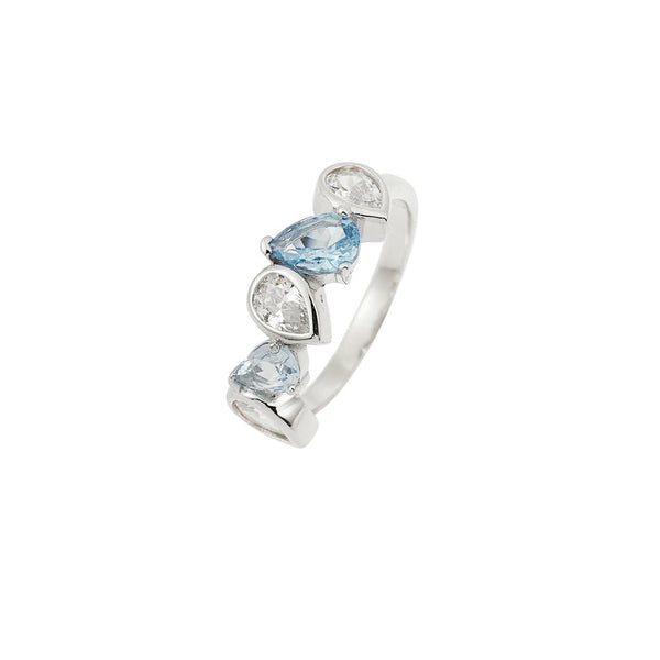 Teardrop Five Stone Ring