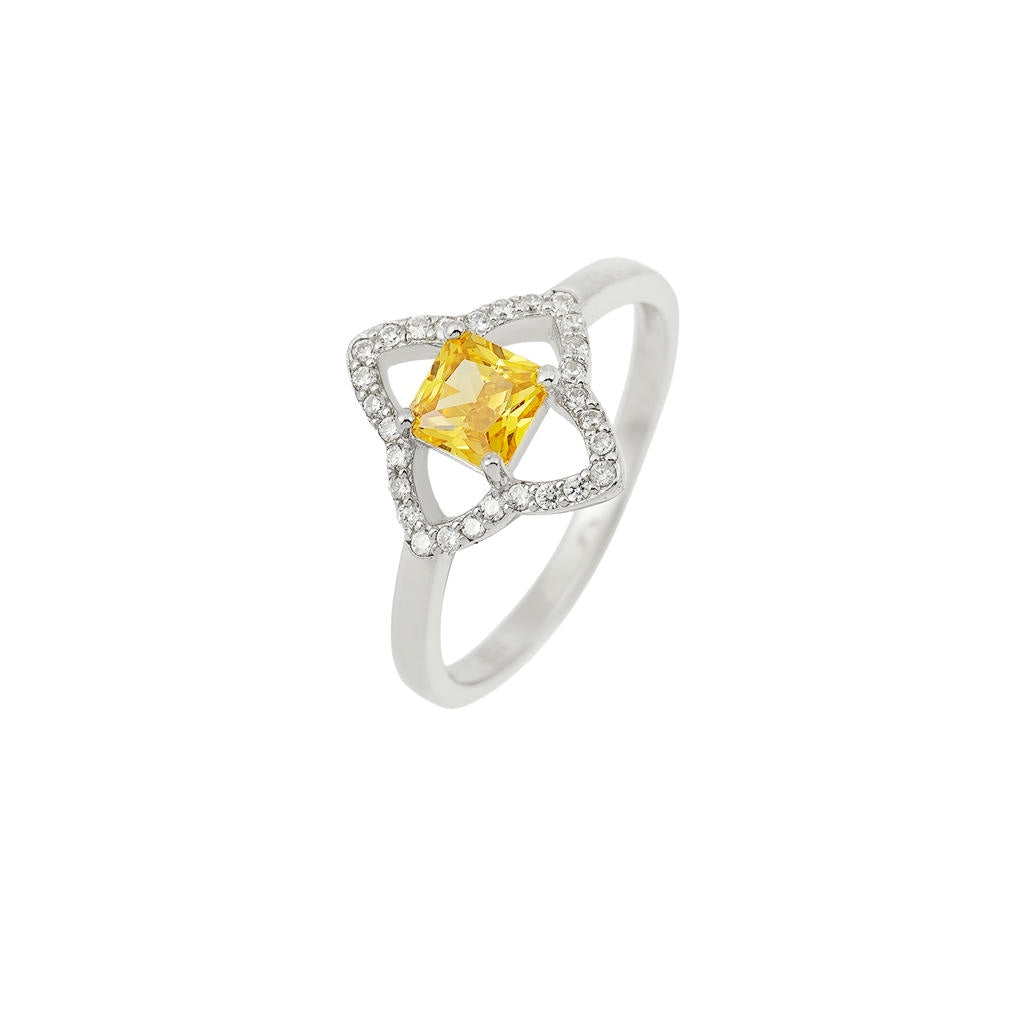 Clover Yellow Diamond Ring