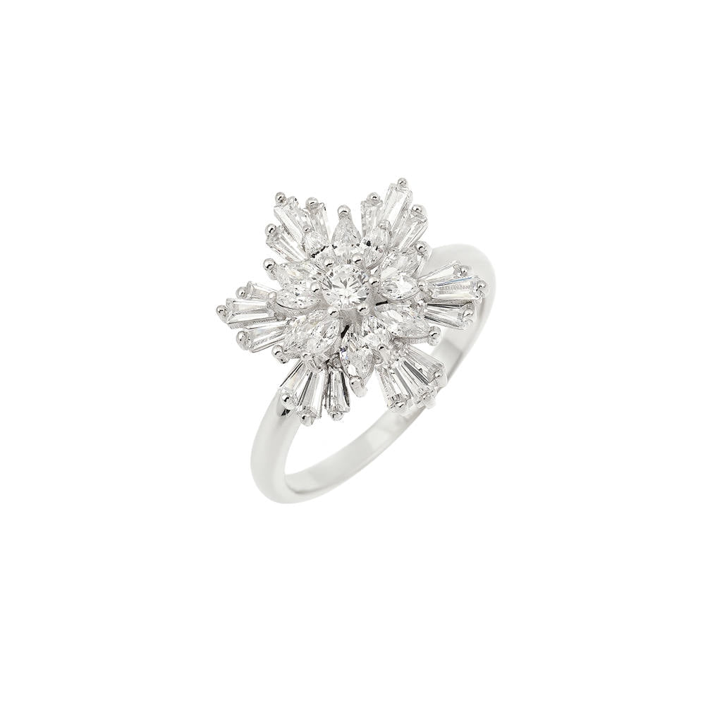 Frosted Snowflake Ring