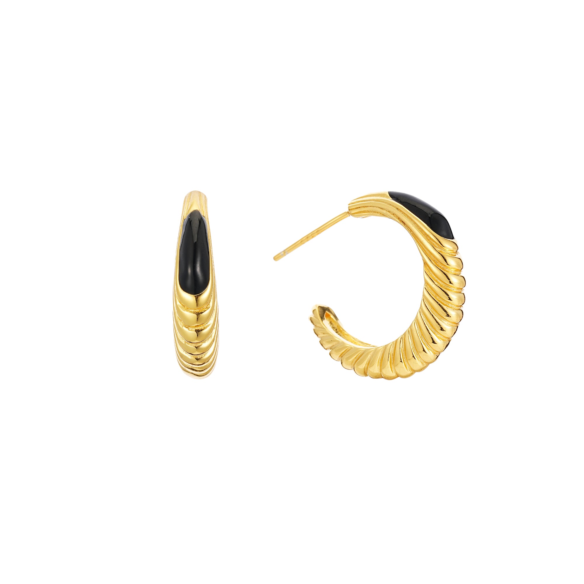 Twisted Enamel Earrings