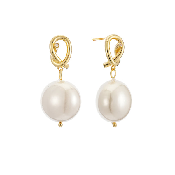 Knot Pearl Earrings