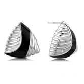 Ribbed Retro Stud Earrings1