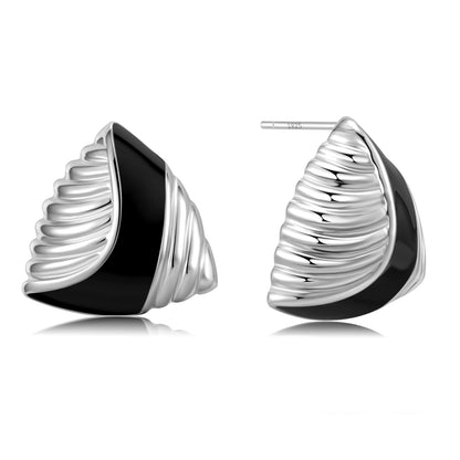 Ribbed Retro Stud Earrings1