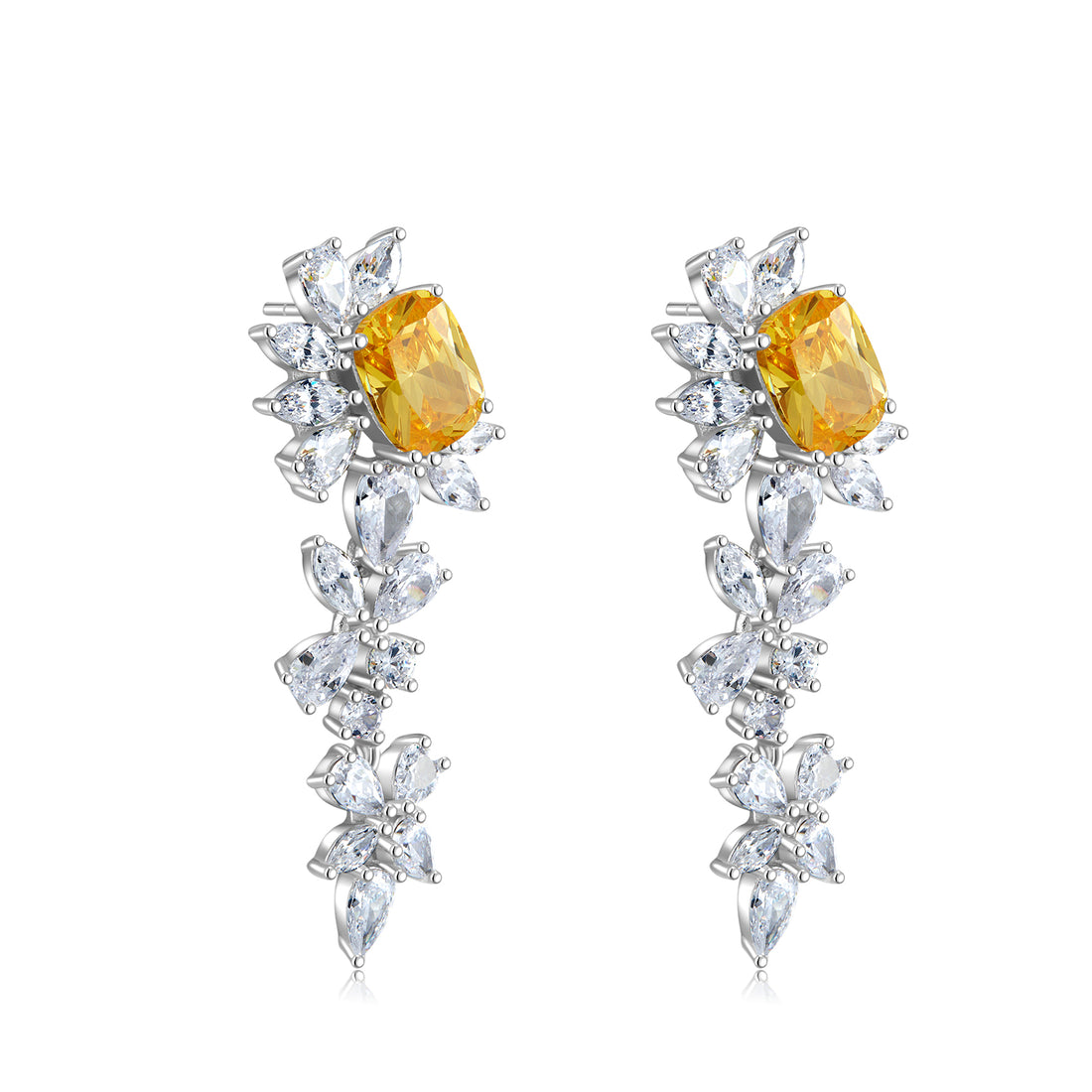 Golden Blossom Drop Earrings-Latest Trends