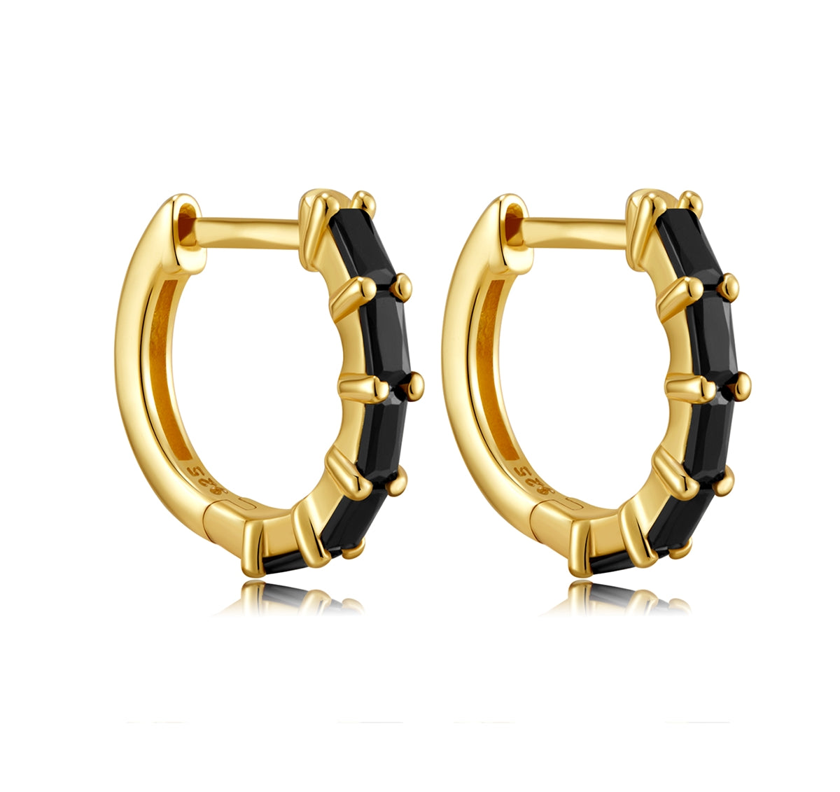 Midnight Diva Huggie Earrings1