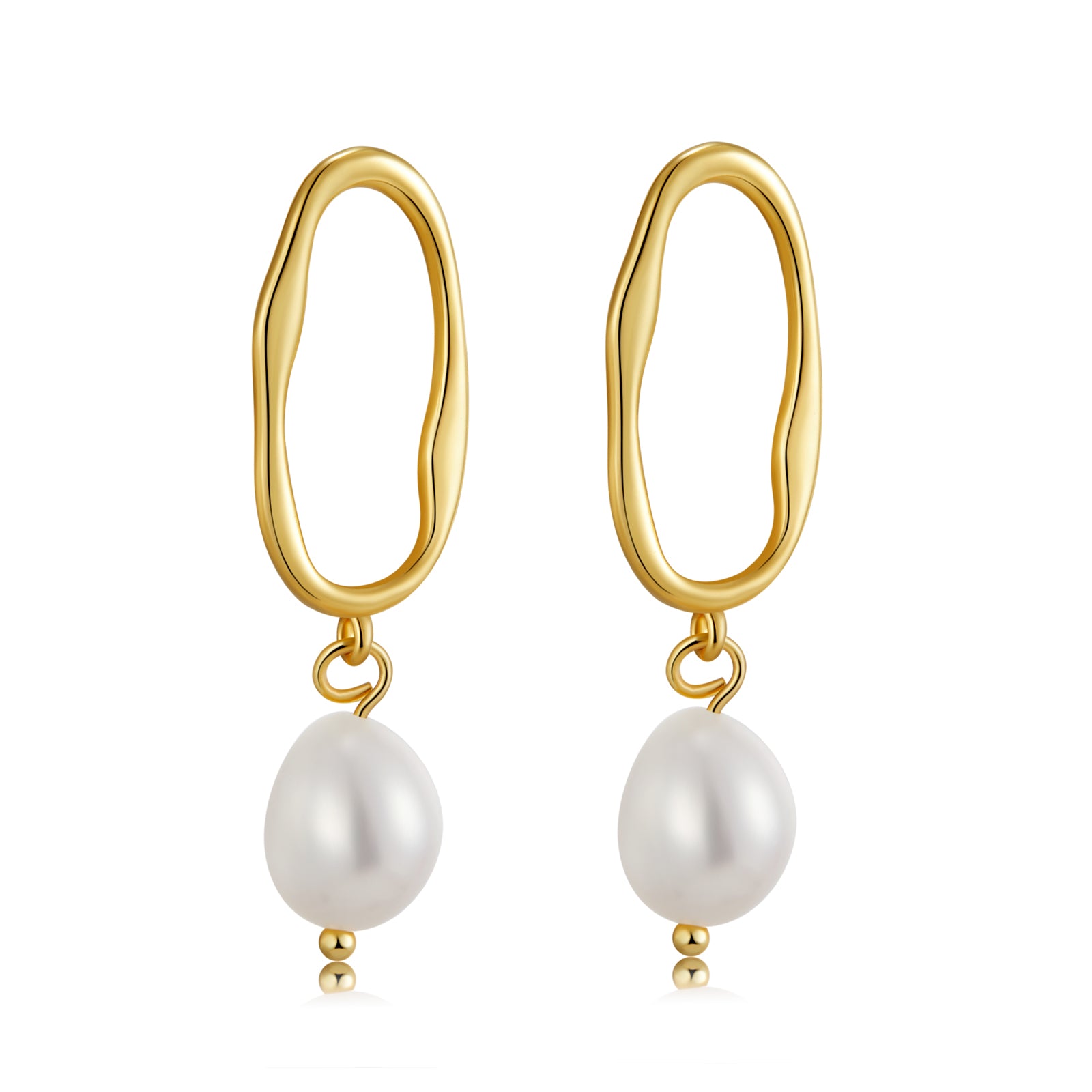 Elegant Irregular Baroque Pearl Drop Earrings-Latest Trends