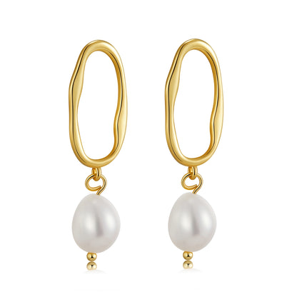 Elegant Irregular Baroque Pearl Drop Earrings1