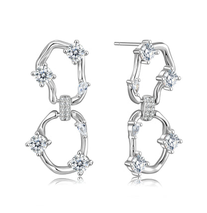 Orion Wavy Oval Drop Earrings-Latest Trends