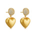 Rounded Heart Drop Earrings1