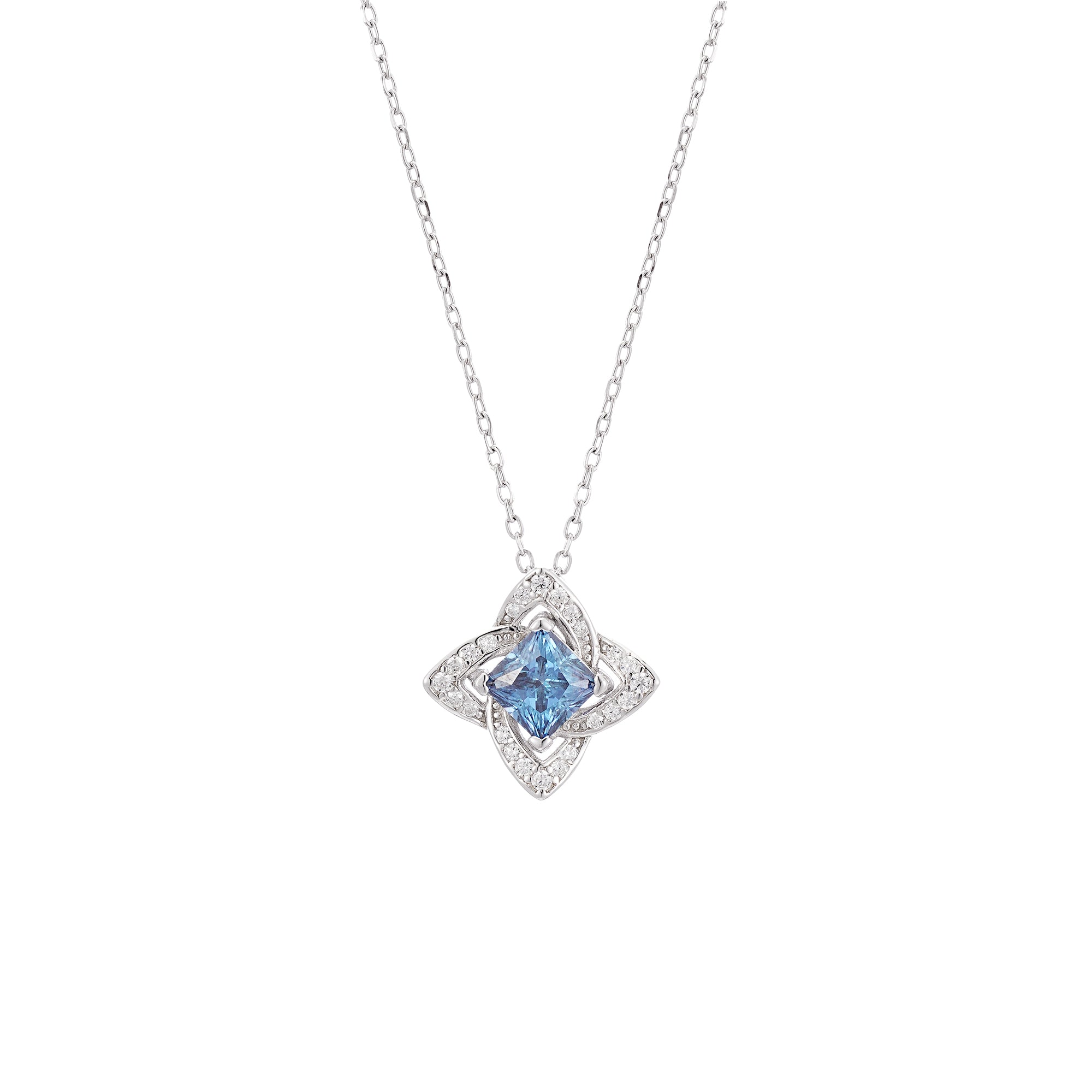 Four-Leaf Clover Cubic Zirconia Necklace 1