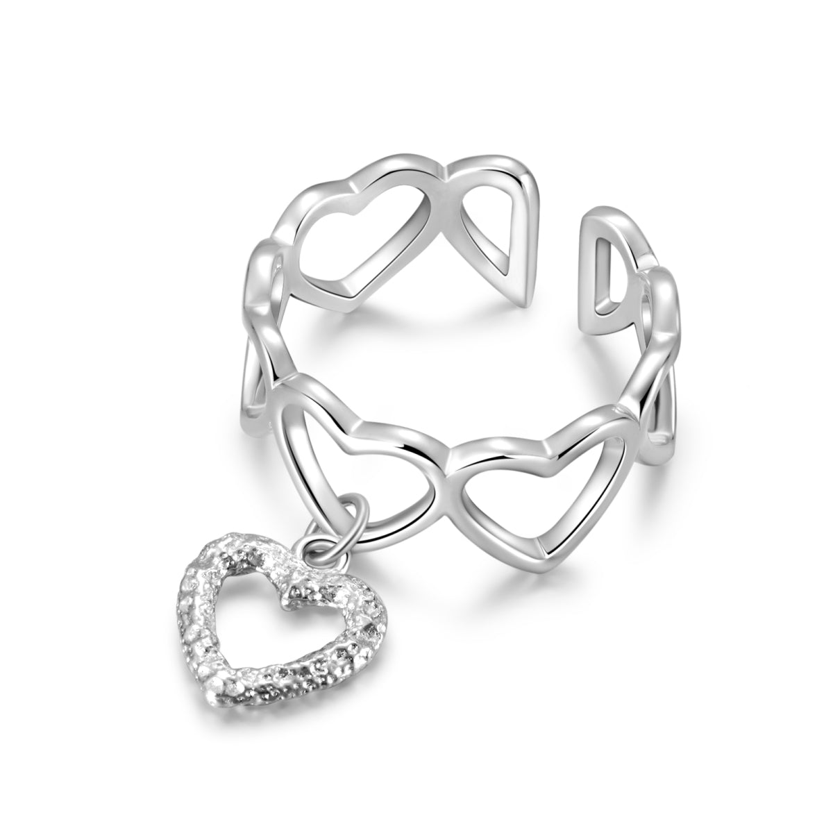 Cute Heart-shaped Pendant Ring1