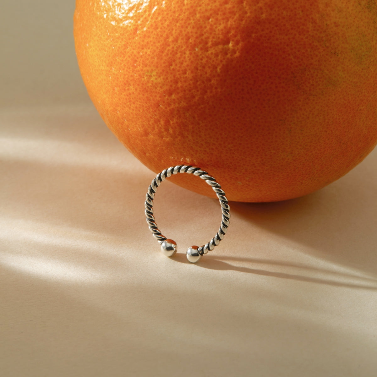 Adjustable Twisted Hoop Ring8