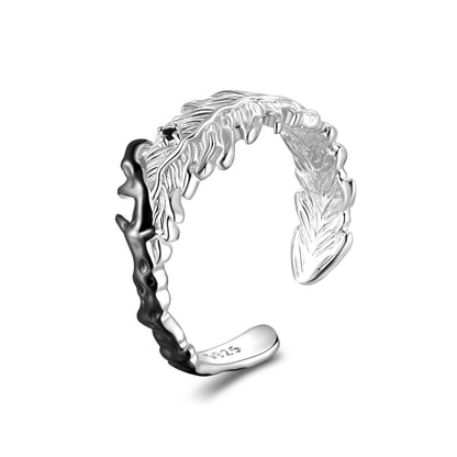 Shadowed Feather Ring-Latest Trends